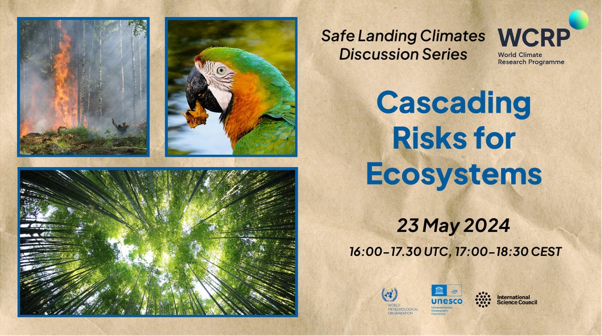 🚨Join us in the upcoming Safe Landing Climates webinar on Cascading Risks for Ecosystems with @TomPughLab , Kirsten Thonicke (@PIK_Climate) & Chantelle Burton (@metoffice) 📆 23 May 2024 🕰️ 16:00-17:30 UTC 🔗 loom.ly/KFeHOOo #SafeLandings #ClimateScience
