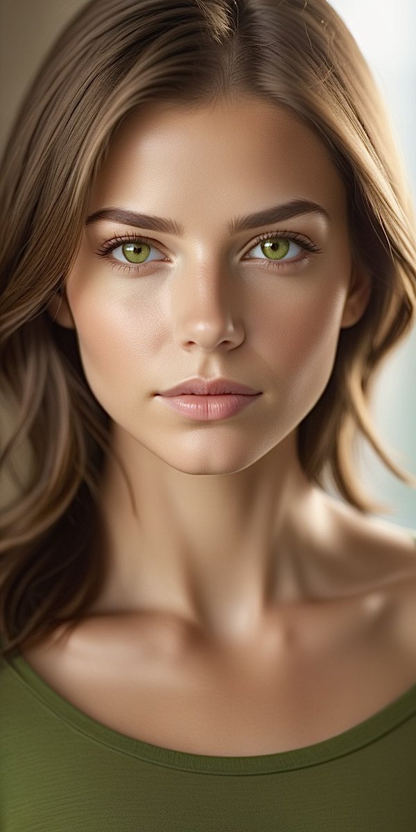 QT / Green art 

#portraitphotography #confidence #naturalbeauty #brownhair #greeneyes #catchlights #fulllips #neutralcolors #closeup #sharpfocus #ArtVolynsky  #ultrarealistic #professionalphotography