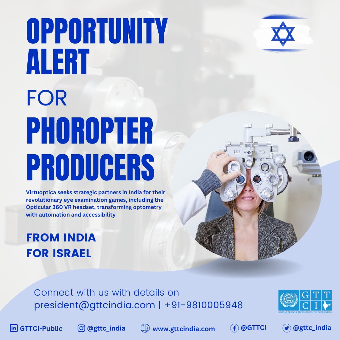 🌟 Calling all #phoropter producers! 🌟
Virtuoptica is on the lookout for strategic partners in #India and #Israel. Join the revolution in optometry with their cutting-edge #eye examination #games and the Opticular 360 #VRheadset. 🕶️ 

#EyeTech #Innovation #Virtuoptica #Optometry