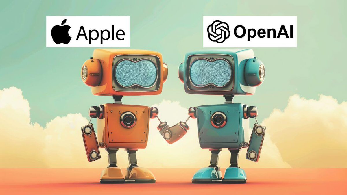 JUST IN: Apple has closed an agreement with OpenAI to integrate ChatGPT into its devices enhancing Siri's capabilities.