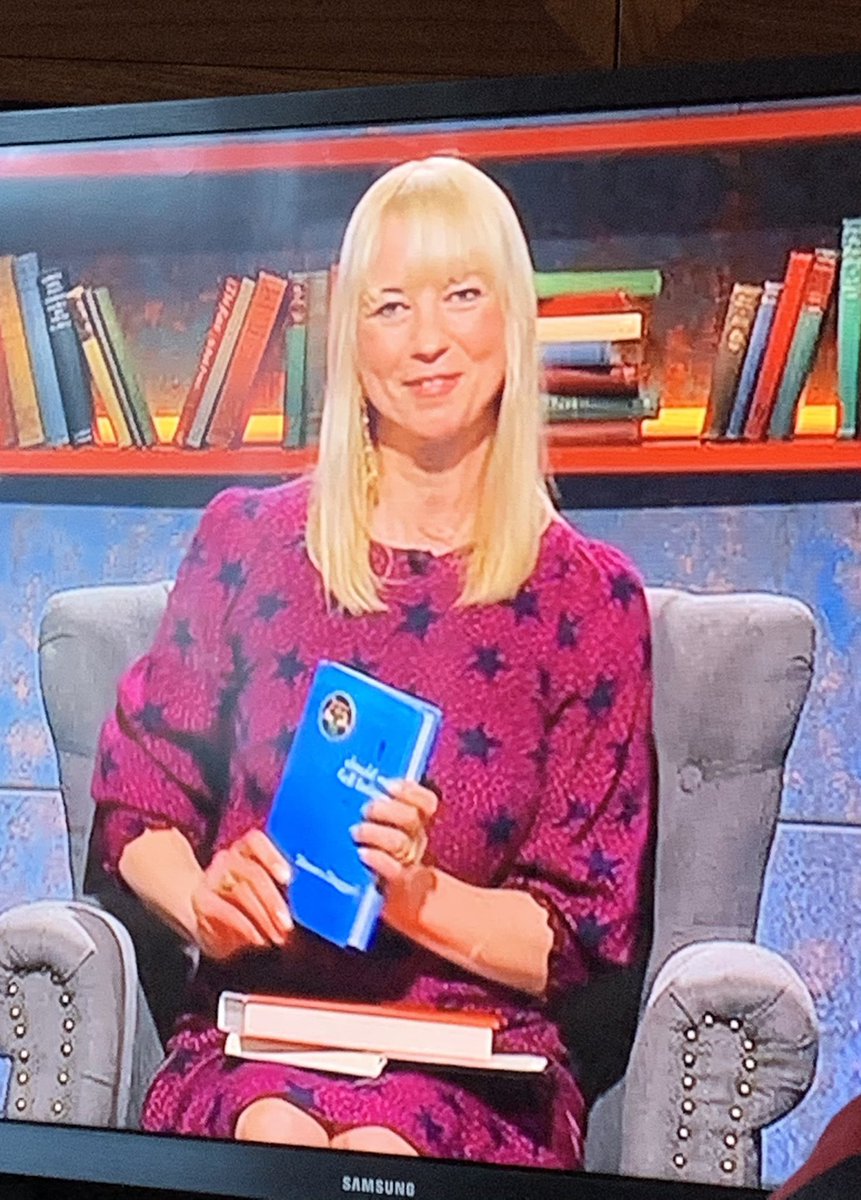 Good morning. 2 years ago @MsSDuggal was on TV Here's @sarajcox with a copy of Should We Fall Behind on #Betweenthecovers on @BBCTwo Time for a brew.