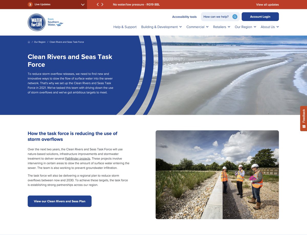 Did you know @SouthernWater has a Clean Rivers and Seas Task Force? 🤣 'Over the next two years, the Clean Rivers and Seas Task Force will use nature-based solutions, infrastructure improvements and stormwater treatment to deliver several Pathfinder projects.' May God help us.