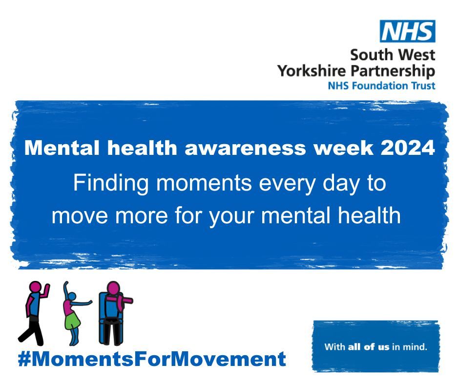 This #MentalHealthAwarenessWeek is all about finding #MomentsForMovement every day. Moving more can help with positive mental health and wellbeing. Look out for our tips throughout the week. 🚶‍♂️
