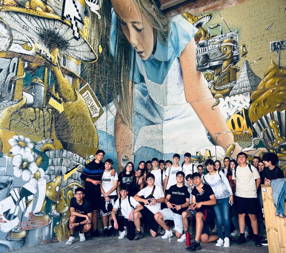 El passat divendres els alumnes de 4t ESO van anar a #Penelles, un petit poble de #Lleida que cada organitza el festival de graffitis #GarGarFestival, com a cloenda de la setmana de les arts on els alumnes van estudiar l’art urbà.
#artrural #StreetArt #projectesvip #pinturamural