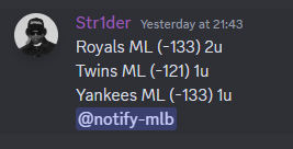Labs_Pinnacle's tweet photo. MLB SWEEP! 🤑💰

ANOTHER DAY ANOTHER SWEEP! 🧹

@Str1der3 is now +6.5 Units in 3 days! TAP IN THE FREE DISCORD! 

https://t.co/DPyGANcde8

#GamblingTwitter #SportsBetting #BettingTips #GamblingX #FreePicks #draftkings #mlbpicks #MLB #MLBBets  #sportsbettingX #fanduel https://t.co/5ZcuK0Yizz