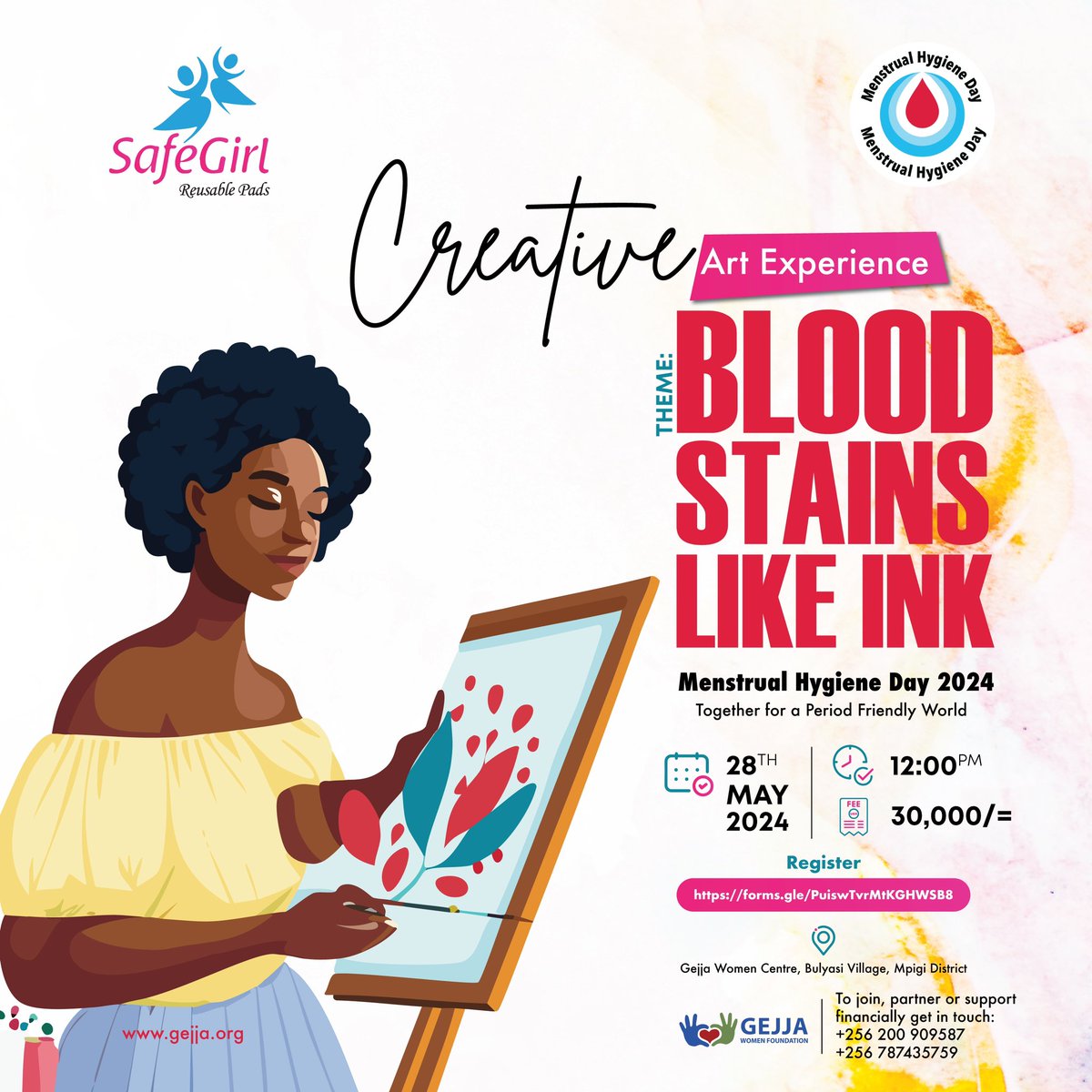 Join us for a fun filled day as we celebrate the Menstrual Hygiene Day on the 28th of this very month. A ticket goes for only UGX 30,000. Register here: forms.gle/PuiswTvrMtKGHW…