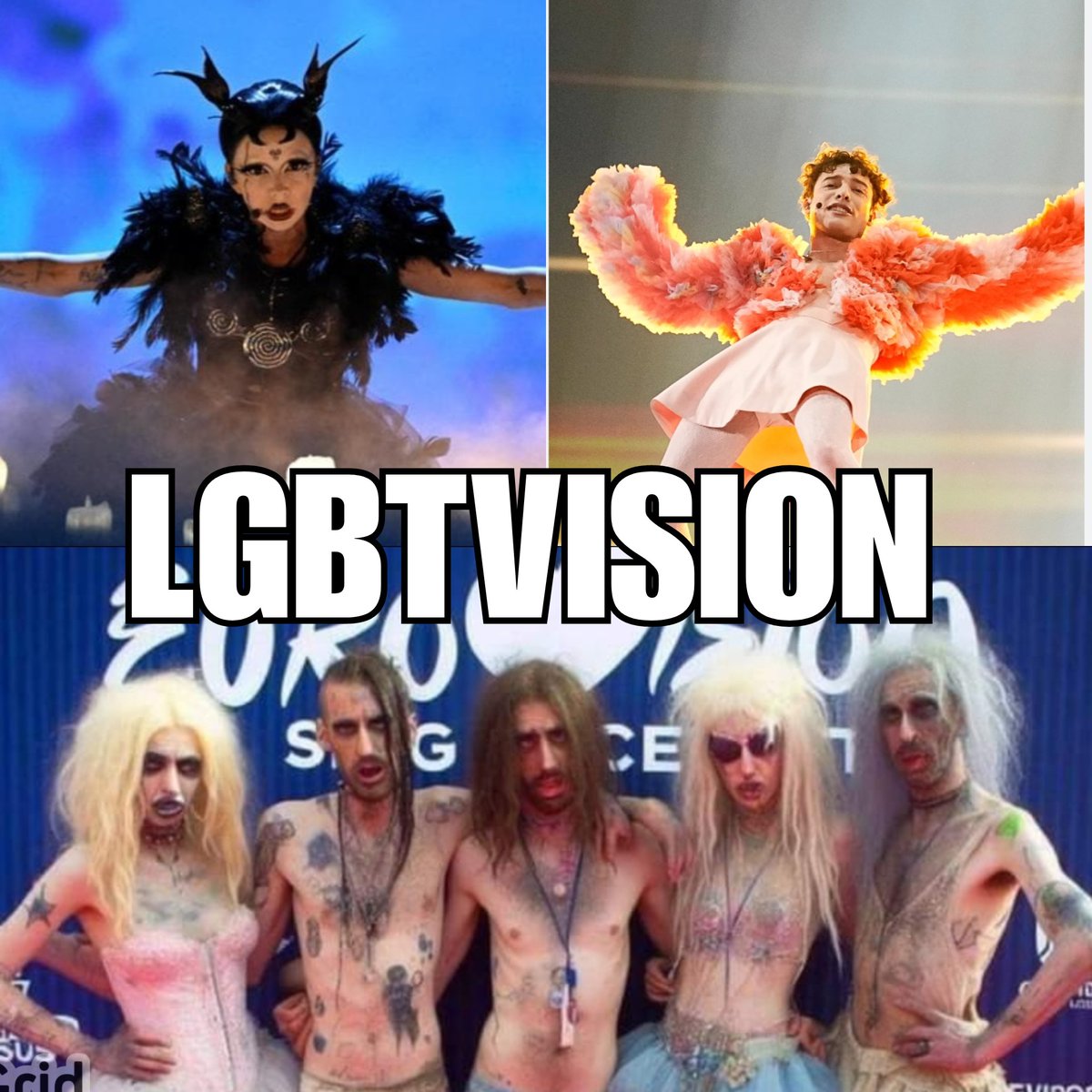 L'arte è sempre stata provocatoria e contro corrente. Ecco perchè è penoso vedere i principali concorrenti di #Eurovision2024 allineati al #pensierounico #LGBTQ condito dal satanismo Sarebbe stato molto più provocatorio portare sul palco una mamma e un papà con i loro bambini.