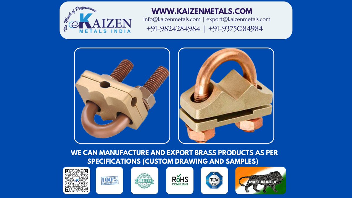 kaizenmetals1's tweet photo. For inquiry contact me. Contact: +91-98242-84984 | +91-93750-84984, info@kaizenmetals.com | https://t.co/EaMydcX7u0 #brasseyebolts #brassanchors #brassfasteners #brassnuts #brassbolts #brassinsert #BrassInsertsIndia #Manufactuer #exportersindia #exports #material #brassbolts https://t.co/ZKUPegxMmH