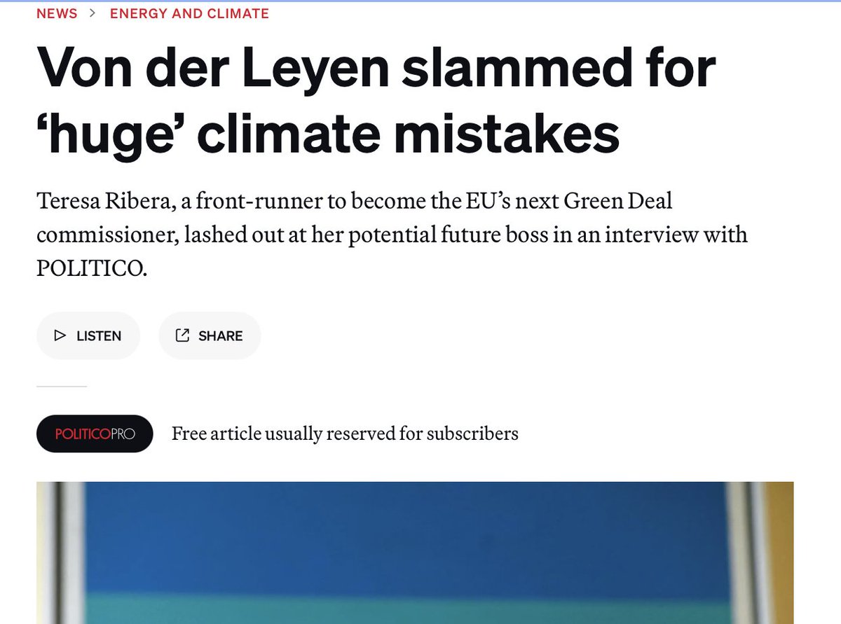 Klimapolitik er DEN helt centrale konfliktlinje ved #EP24  

Her 👇er den spanske miljøminister og socialdemokrat  med et usædvanligt hårdt angreb på @vonderleyen og @EPP tilgang til EU's Green Deal  @POLITICOEurope @thinkeuropa #eudk #dkgreen #EGD
