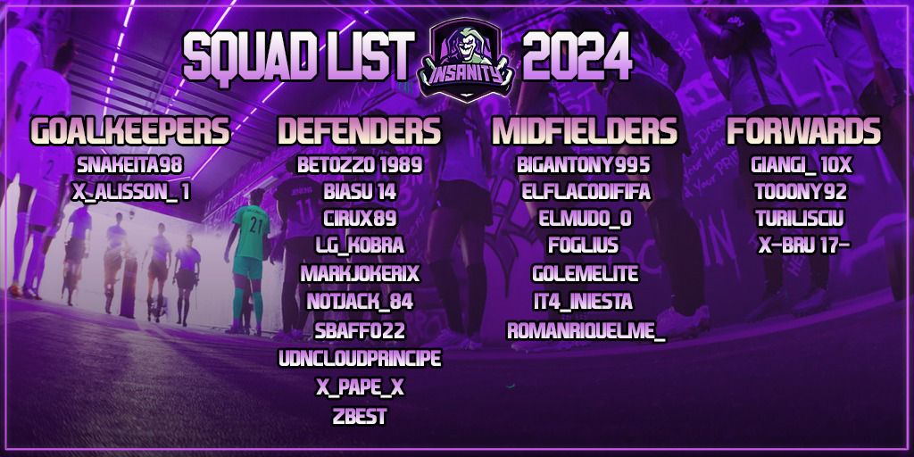 Eccola qui la rosa per la seconda parte della stagione

Che le danze abbiano inizio!📢

<a href="/pctransfermarkt/">🇮🇹 PRO CLUBS TRANSFERMARKT🔍</a> 
@RT_NoLimits