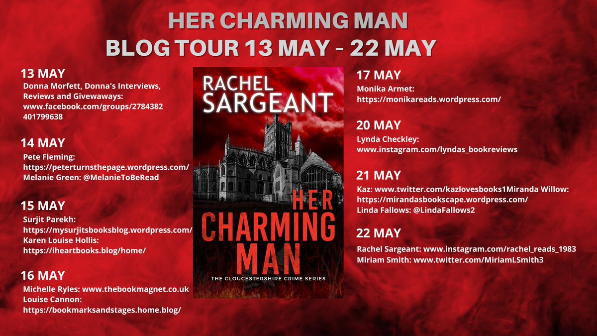 It's a new week, and a new blog tour, for a new book! Looking forward to seeing what everyone has to day this week and next about HER CHARMING MAN #blogtour #crimefiction #crimeseries