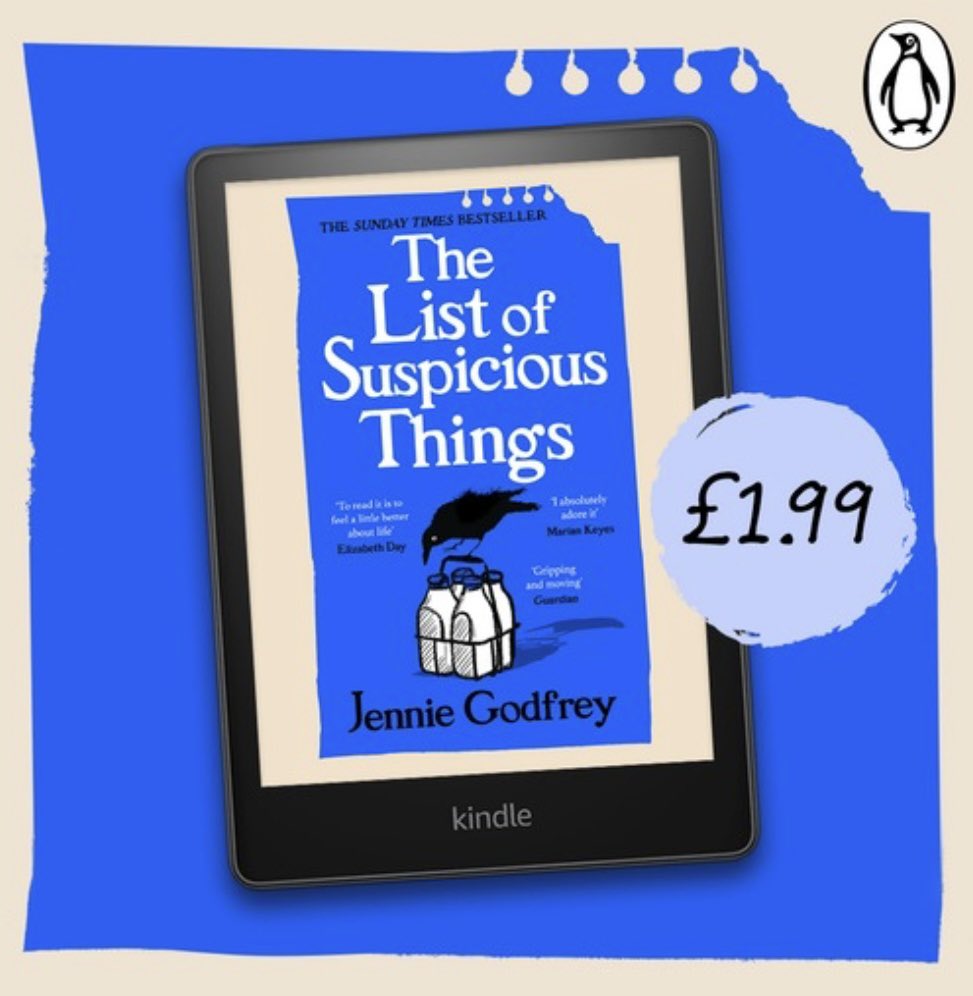 Well, this is exciting! #TheListofSuspciousThings is £1.99 on Kindle for one day only! #booktwitter #kindledailydeal