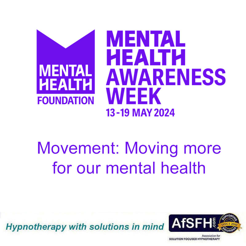 AfSFH's tweet photo. This year's theme for Mental Health Awareness Week is: “Movement: Moving more for our mental health”. https://t.co/LbeDdkLxyK