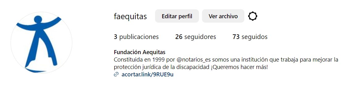 Ya puedes seguirnos en nuestra cuenta de Instagram: instagram.com/faequitas/