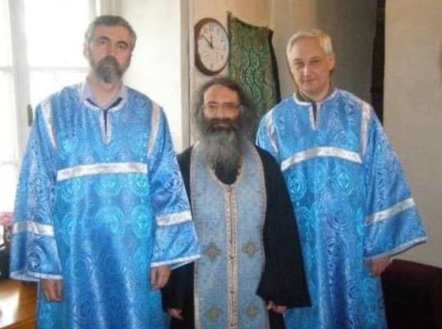 Andrey Belousov, the new defense minister of the so-called russia, is a fan of Putin's fake Orthodox church. On Sundays he acts as an altar boy. (On the right)