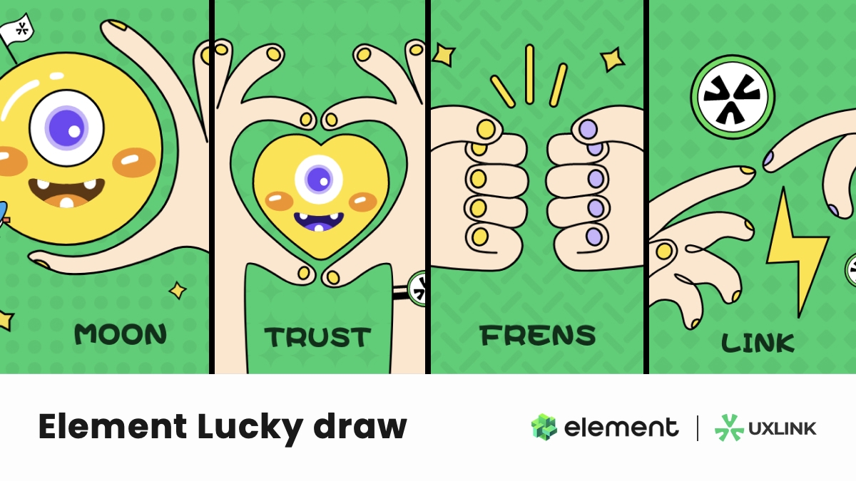 ✨Element Lucky Draw✨ 😉Hey! Ready to snag your UXLINK NFT? We've teamed up with @UXLINKofficial to #Giveaway 2,000 UXLINK NFT Whitelist spots to Element users! 🚀 Don't miss out. ⏰Ends on May.17th, 14:00 HKT 👉To Join: element.market/launchpad/even… #Giveaway #ElementNFT #UXLINK