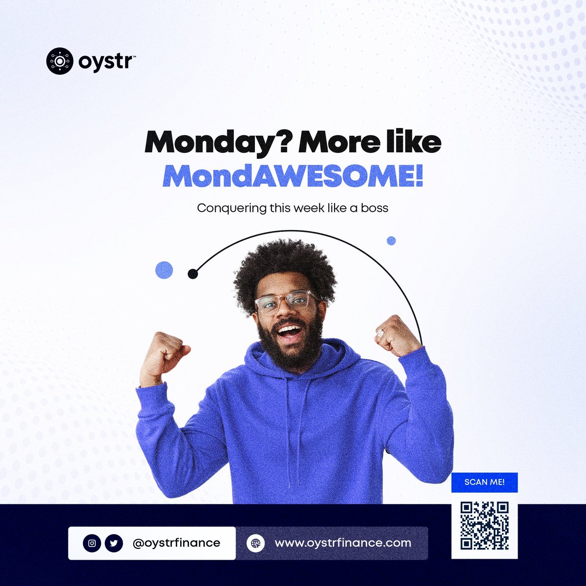 Oystrfinance's tweet photo. Entering a new week with the mindset of a champion brings a new shade of awesomeness and brings new possibilities.
We go again today✨
#Monday #Oystr https://t.co/VrtR7xeVqy