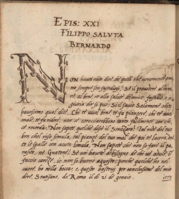 Ms II 492 @kbrbe: a collection of letters by Italian linguist and lexicographer Filippo Venuti, c. 1550, owned by the Egizio family in the 17th century, hence the binding and the 1606 owner’s note on the title page.
 
Recently digitized: uurl.kbr.be/2147642