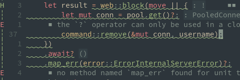 My editor blindly highlighted lines, the issue only in a single line, the semicolon ( ; ) on remove() 😒