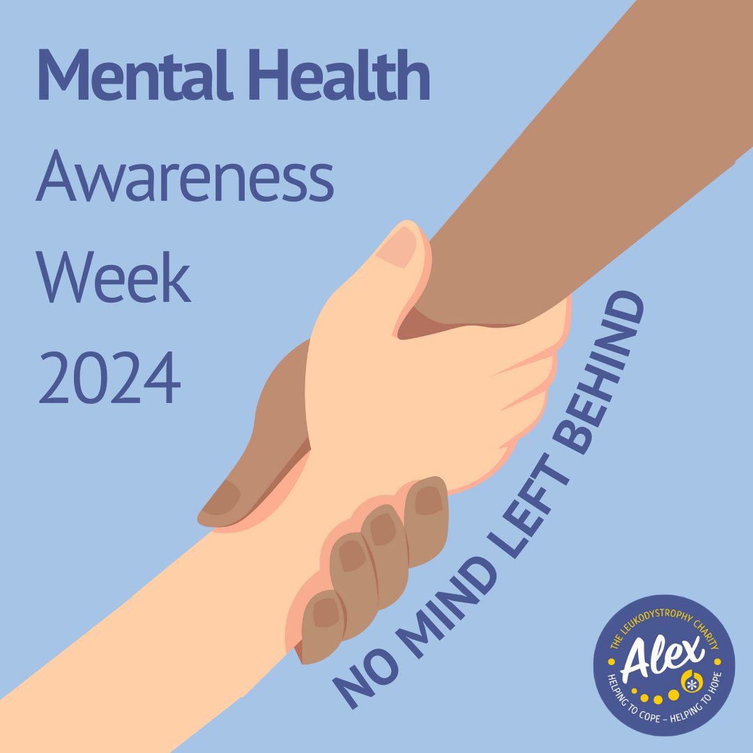 It's #MentalHealthAwarenessWeek This year's theme is #NoMindLeftBehind - calling for a future where everyone can get quality mental health care when they need it. If you're struggling, we have a free counselling service for over 18s: alextlc.org/how-we-support… #alextlc