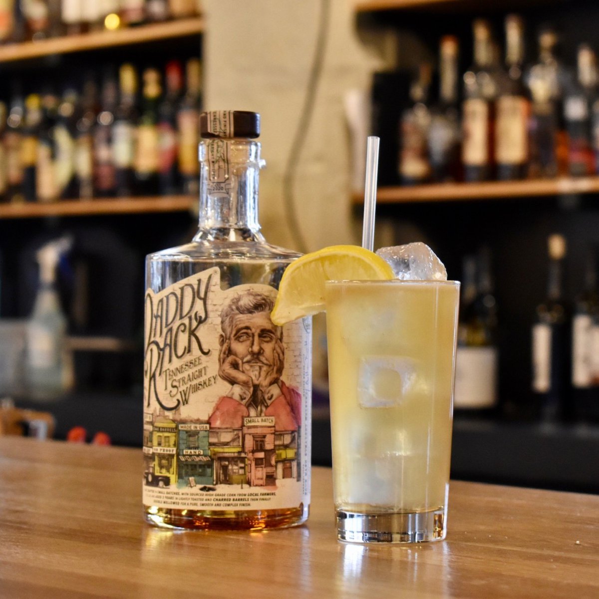 It's World Cocktail Day today, celebrate with the classic Rackhouse Lemonade a Daddy Rack Original! Made with 1.5oz Daddy Rack, 0.33oz Creme de Peche, Liqueur, 0.5oz Fresh Lemon Juice &amp; 30oz Soda. Combine ingredients Stir and garnish with a slice or twist of fresh lemon.