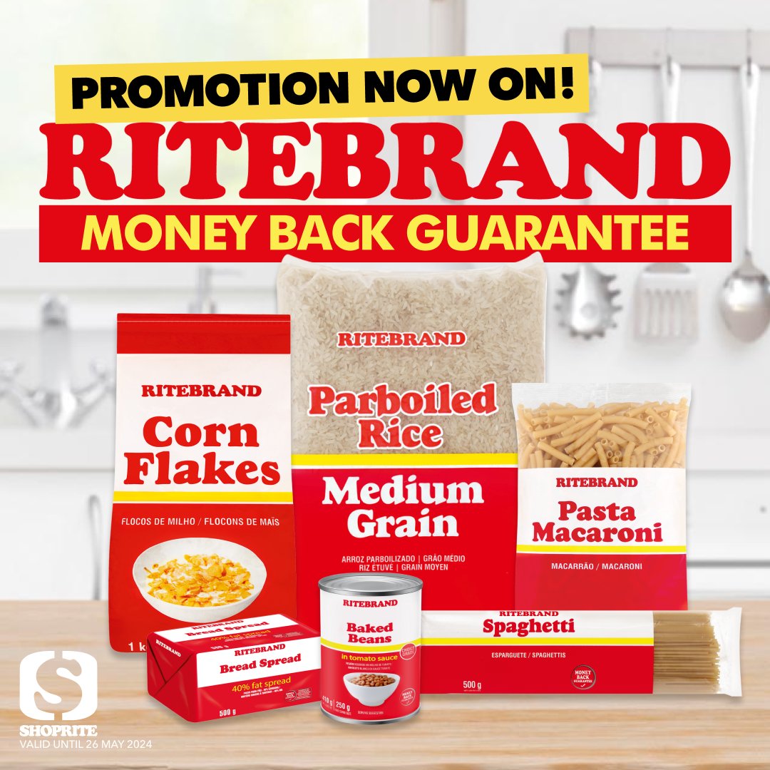 Fill up your cupboards with the best deals on all your essentials and SAVE BIG with Ritebrand! 🛒 Valid 13 – 26 May 2024. View deals: brnw.ch/21wJEIb #ShopriteSA #Ritebrand #ShopriteSavers