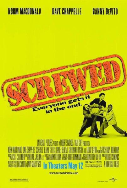🎬MOVIE HISTORY: 24 years ago today, May 12, 2000, the movie 'Screwed' opened in theaters! #NormMacdonald #DaveChappelle #DannyDeVito #ElaineStritch #DanielBenzali #SarahSilverman #ShermanHemsley #MalcolmStewart #LochlynMunro