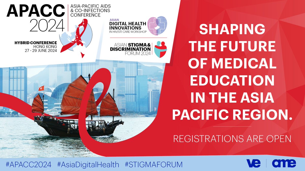Just over a month until #APACC2024! Don't miss this highly anticipated conference on #HIV & co-infections in the Asia-Pacific region, including our official pre-meetings #AsiaDigitalHealth & #STIGMAFORUM. Learn more & register: amededu.co/3JRWfsR #HBV #HCV #TB #COVID19