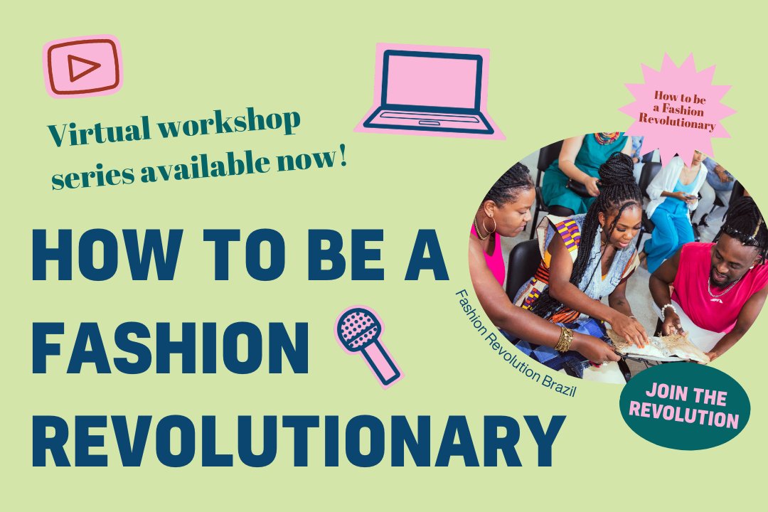 Missed our virtual workshop sessions during #FashionRevolutionWeek? 🎤📚

Don't worry, you can now catch up on the full How to be a Fashion Revolutionary workshop series on the #FashionRevolution Youtube channel: youtube.com/@FashionRevolu…