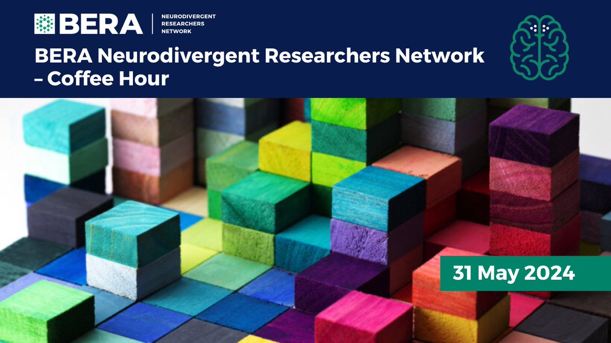 📣 Join us for the inaugural meeting of the BERA Neurodivergent Researchers Network! 🧠 We invite neurodivergent individuals and allies to meet, chat, share ideas, and help us start to build this supportive community. @BeraNDNetwork @AMHart808 Register: bera.ac.uk/event/bera-neu…