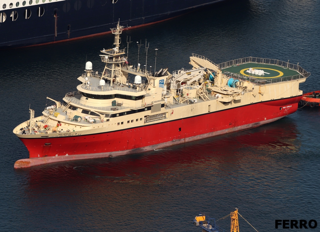 Research survey ship PGS APOLLO in Gibraltar #shipsinpics #shipping #shipspotting #ships