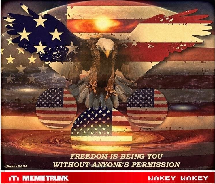 We don't need anyone's permission to be FREE.
WE WERE BORN FREE !!!