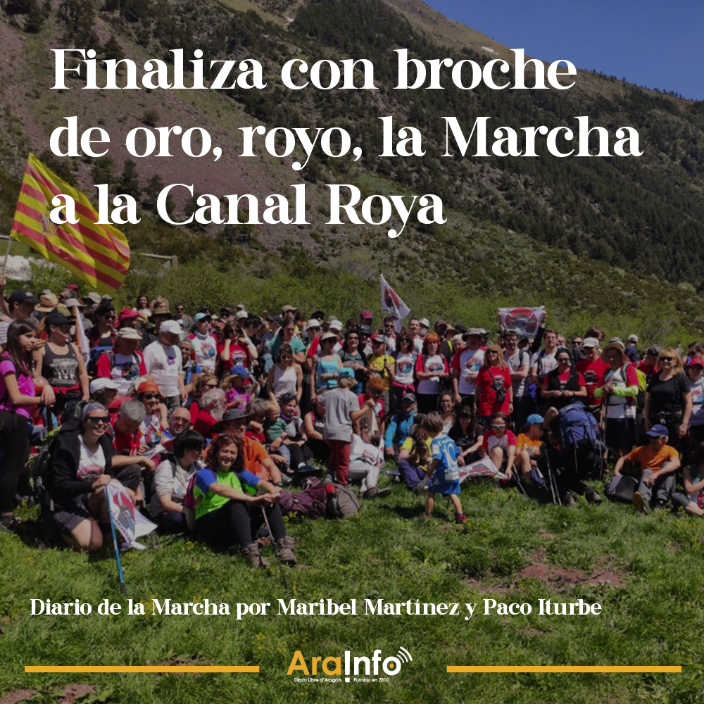 Tras 180 kilómetros a pie Anayeta llegó este domingo a la Canal Roya arropada por medio millar de personas para conseguir la protección de este espacio natural. Durante nueve días @MaribelMtnez y @paco_iturbe nos han contado todo sobre #AnayetaSeVaDeMarcha arainfo.org/?p=287482