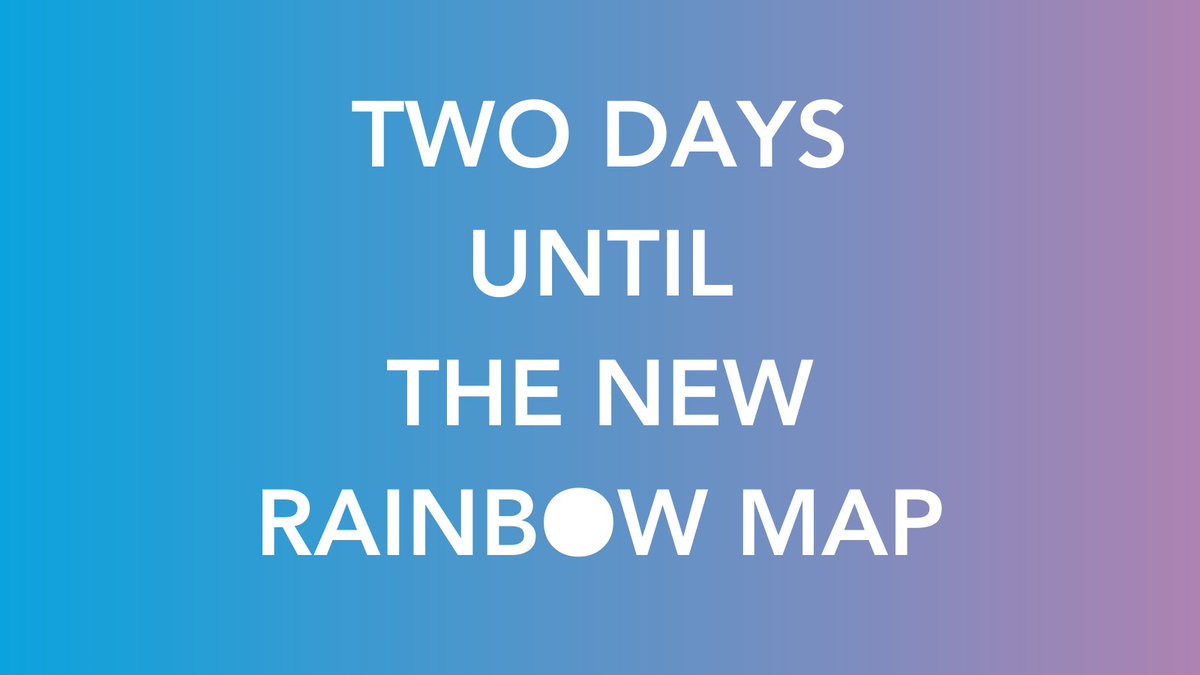 2 more sleeps until we launch our brand new #RainbowMap, with beautiful new branding and so many new ways to find out how your country is doing on the human rights of LGBTI people! Look out for May 15, it’s going to be a game-changer!