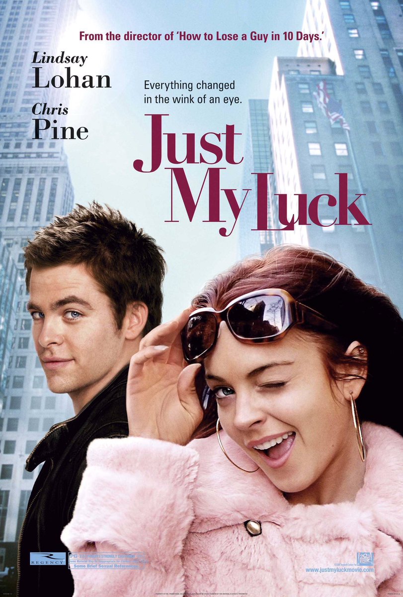 🎬MOVIE HISTORY: 18 years ago today, May 12, 2006, the movie 'Just My Luck' opened in theaters! @lindsaylohan #ChrisPine  #SamaireArmstrong #BreeTurner #FaizonLove #MissiPyle #MakenzieVega #CarlosPonce #TovahFeldshuh #JaquelineFleming #McFly #DonaldPetrie