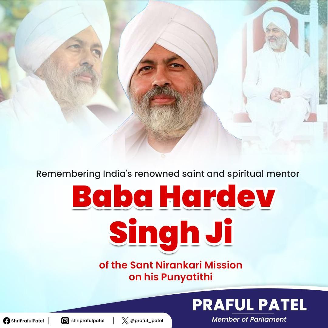 On the solemn occasion of Baba Hardev Singh Ji's punyatithi, may his teachings of peace, unity, and compassion continue to inspire and guide us all. Remembering his legacy of love and service to humanity. #BabaHardevSingh