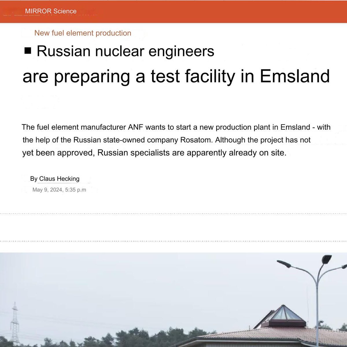 Germany reportedly allows employees of Russian state-owned nuclear corporation #Rosatom, which is responsible for hijacking of Ukrainian #ZaporizhzhyaNPP and therefore nuclear blackmailing, to enter Germany's nuclear facility, as a part of Germany-Russia nuclear cooperation.
