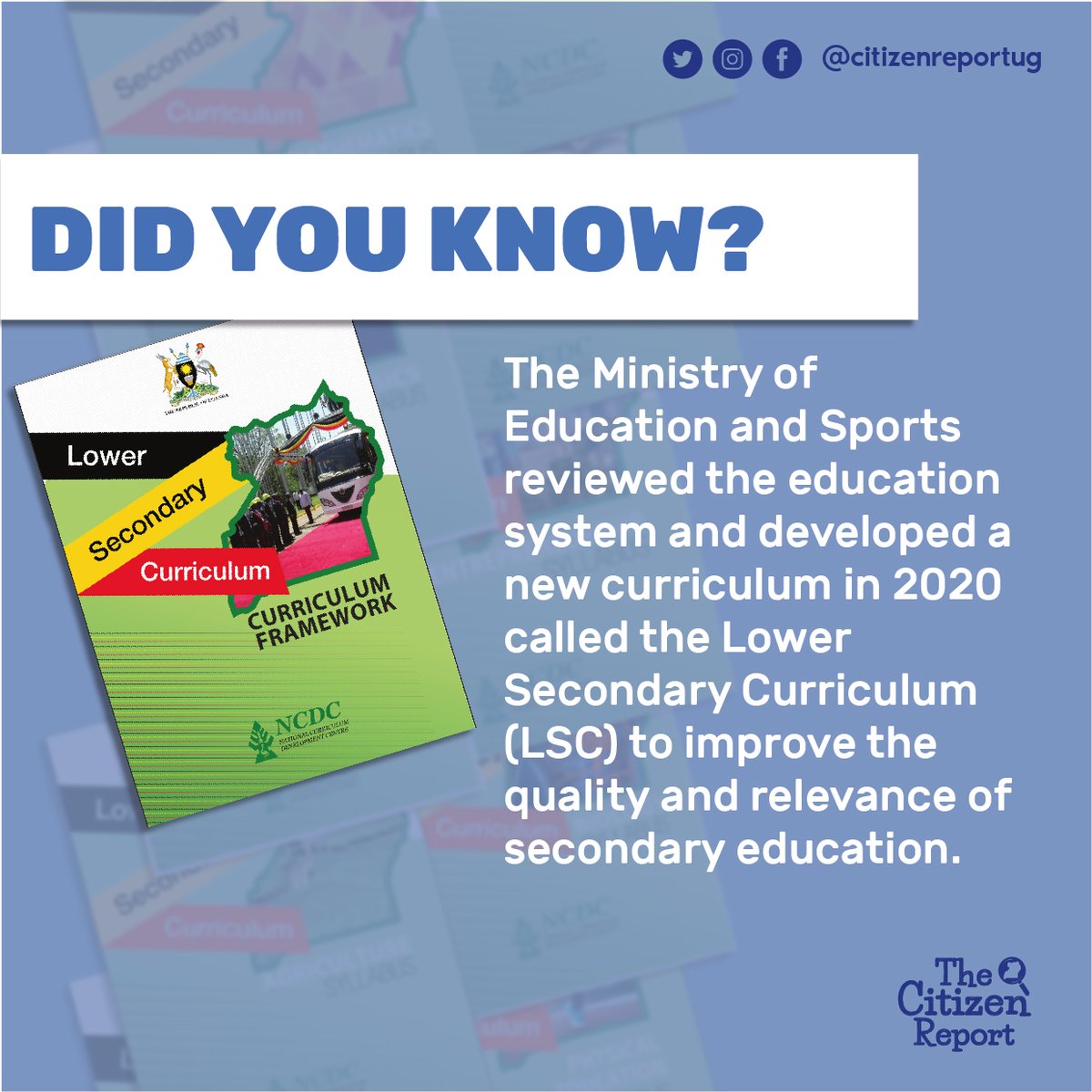 The new competence-based curriculum was implemented in a phased approach, starting with Senior 1 students in January 2020. However, the curriculum rollout to Senior 2 students the following year was delayed due to the COVID-19 pandemic and the related school closures. As a