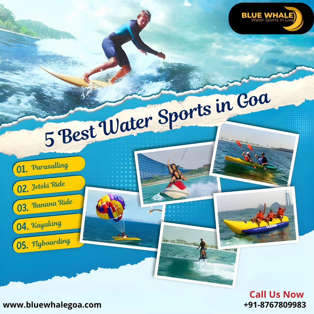 'Dive into adventure with Blue Whale Water Sports! From jet skiing to paddleboarding, we've got something for everyone. Book now at +91 8767809983

#BlueWhaleWaterSports #AdventureAwaits'