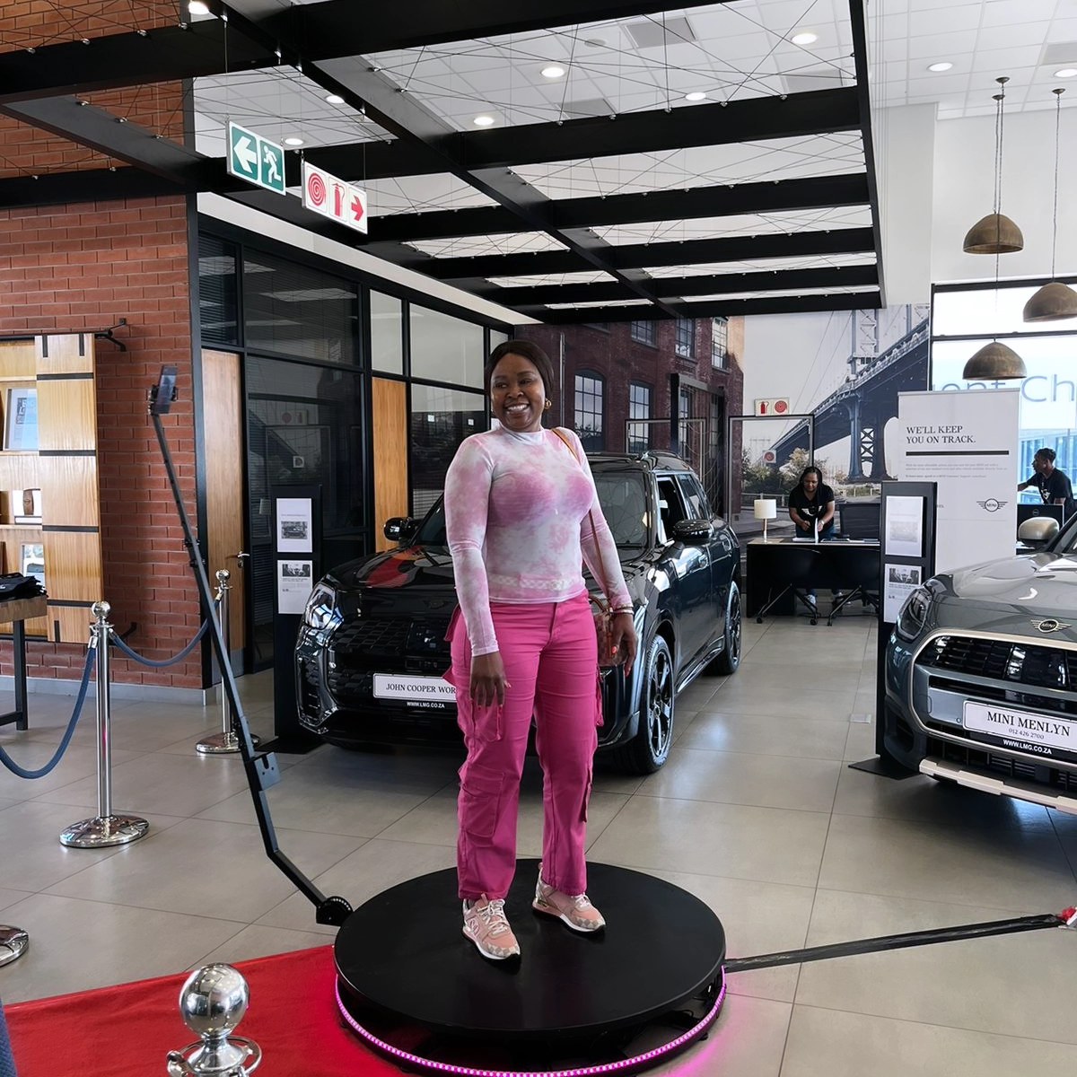 SoundToday_za's tweet photo. On Saturday we had the privilege to work with MINI Menlyn.
Our 360 Photo booth transformed the event into an unforgettable experience. Elevating the fun and excitement for the guests while capturing every angle of the moment.#360photobooth #360photoboothrental #360photography https://t.co/dSsxaBL3rI
