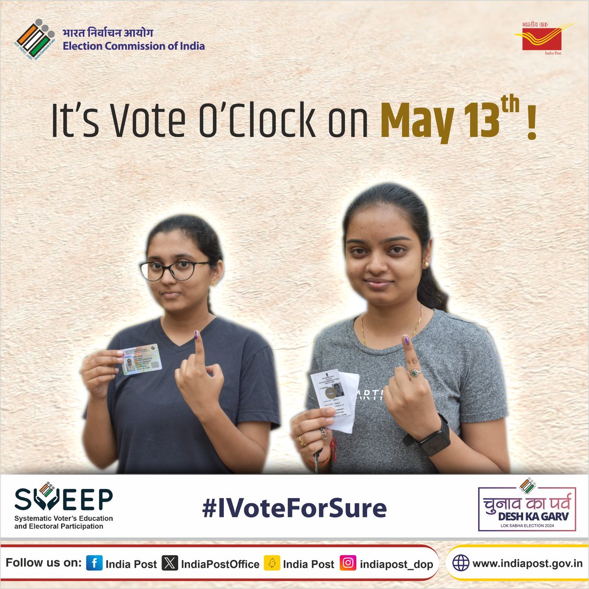 Don’t forget to #GoVote and make your voice count! Join the celebrations #ChunavKaParv #DeshKaGarv #Elections2024 #LokSabhaElections2024