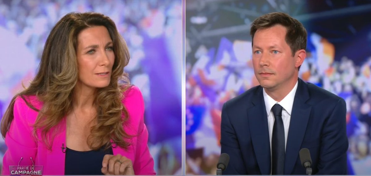 TF1Pro's tweet photo. #Audiences @TF1 @TF1Info
 
Record d'audience pour Partie de campagne présenté par Anne-Claire Coudray dans le JT de 20H    

📌Invité François-Xavier Bellamy (@fxbellamy)

📌5,6M de Tvsp 
✅28,2% de PdA 4+

➡Rendez-vous dimanche prochain pour un nouveau Partie de Campagne https://t.co/UJ58EMxTVK