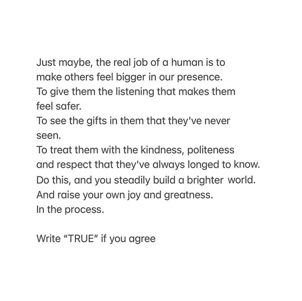 The job of a leader is to grow more leaders and if you’re not building leaders daily then you’re not leading, you’re following. [Write “TRUE” if you agree]. Love + respect, Robin #leadership #productivity #soulfulness #quote #business #entrepreneur #robinsharma