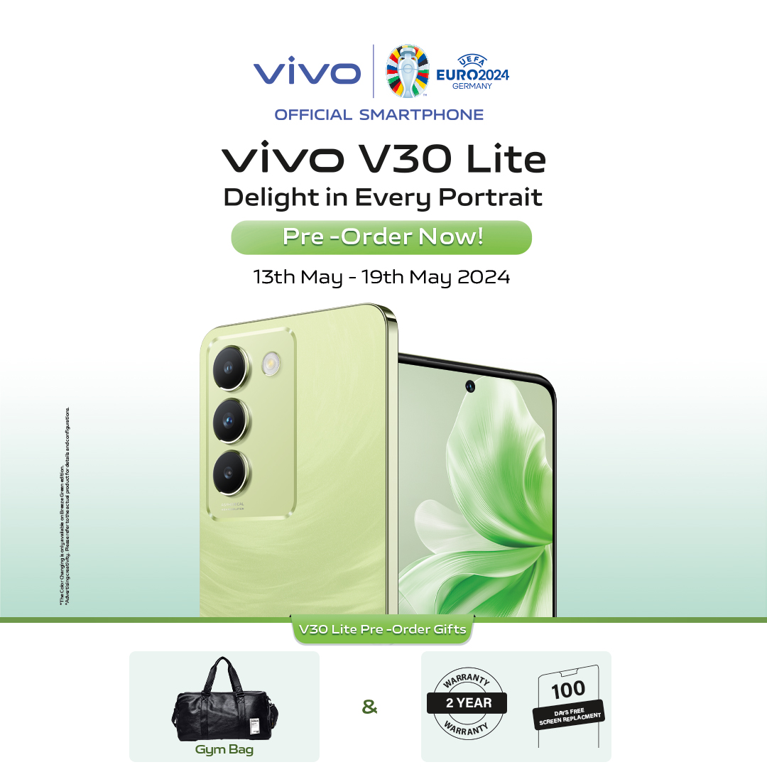 Act fast! Pre-Orders of vivo V30 lite are coming in at a blazing speed🚀. Don't miss out on this chance😎
Reserve yours today and unlock exclusive gifts with your purchase🎁

Valid from 13th May to 19th May 2024.

#vivoKenya
#V30Lite
#TrueColorOfKenya
#DelightInEveryPortrait