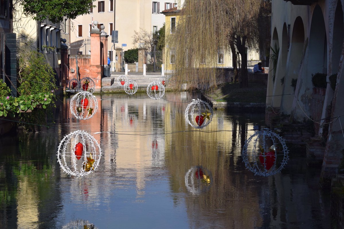 @DailyPicTheme2 Large ‘Baubles’ on display over the canal in Treviso 🇮🇹

#DailyPictureTheme #photography #photograph