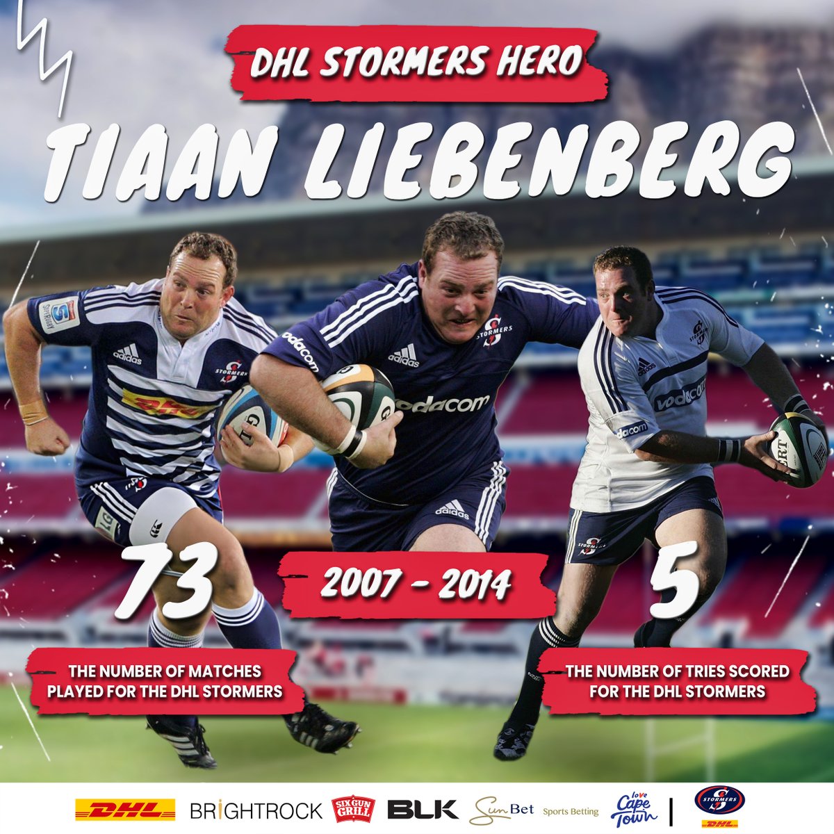 A powerful ball-carrier and set-piece specialist, Tiaan Liebenberg was a leader of the DHL Stormers pack. #iamastormer #dhldelivers thestormers.com/dhl-stormers-l…