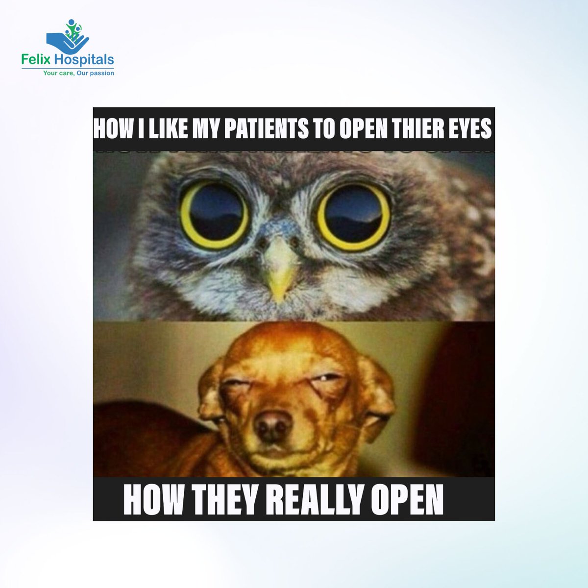 👀Open Your Eyes Fully in front of opthalmologist contact the best opthalmologist in Noida - bit.ly/3ygk9vL #opthalmology #eyes #memes #eyecare #memesfunny #eyecheck #memes2024 #letsgo #besthospitalinnoida #hospitalnear #HealthCheckup #everyone #hospitalinnoida