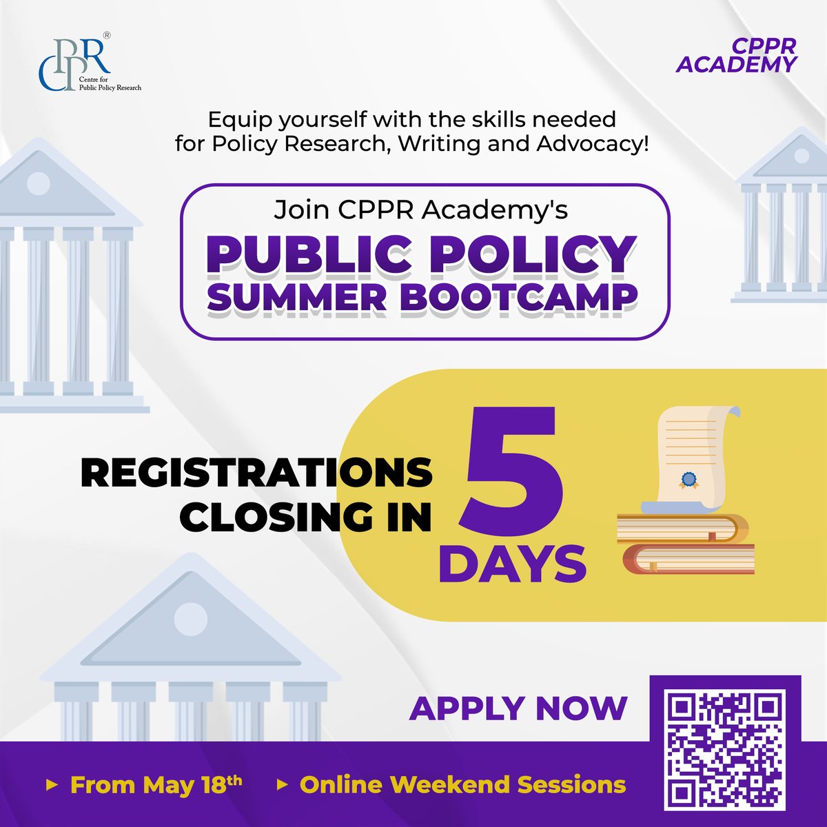 Join the league of Policy influencers!!

Apply now for CPPR Academy's Public Policy Summer BootCamp 2024

cppr.in/public-policy-…

#onlinecourse #publicpolicy #summertime #cpprAcademy #bootcamp