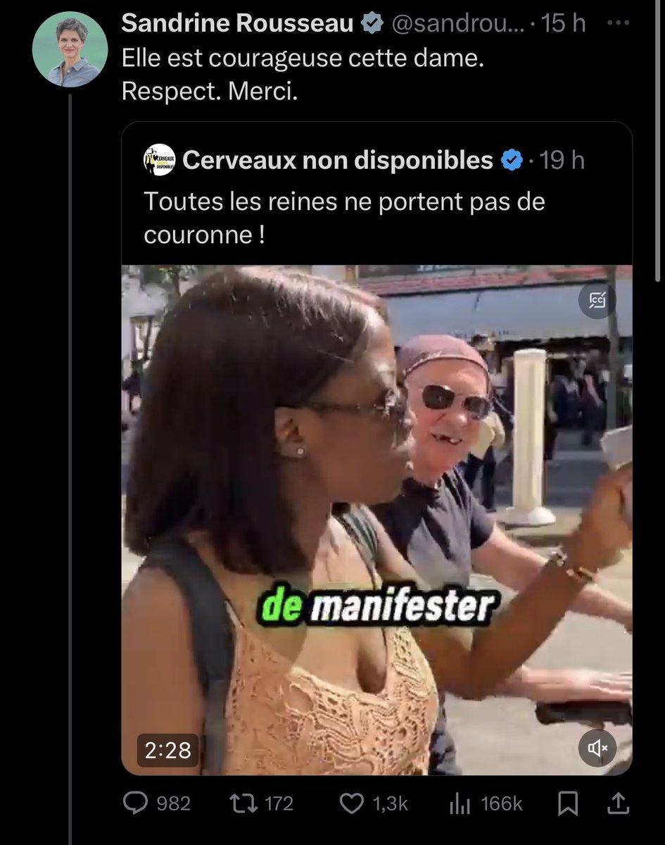 Sandrine Rousseau n’a toujours pas supprimé son tweet où elle affirme respecter cette femme. Soit Sandrine Rousseau pense que le racisme anti blanc n’existe pas, soit elle considère qu’il existe mais qu’il est tolérable.
Madame la députée : « sale blanc de merde », c’est…