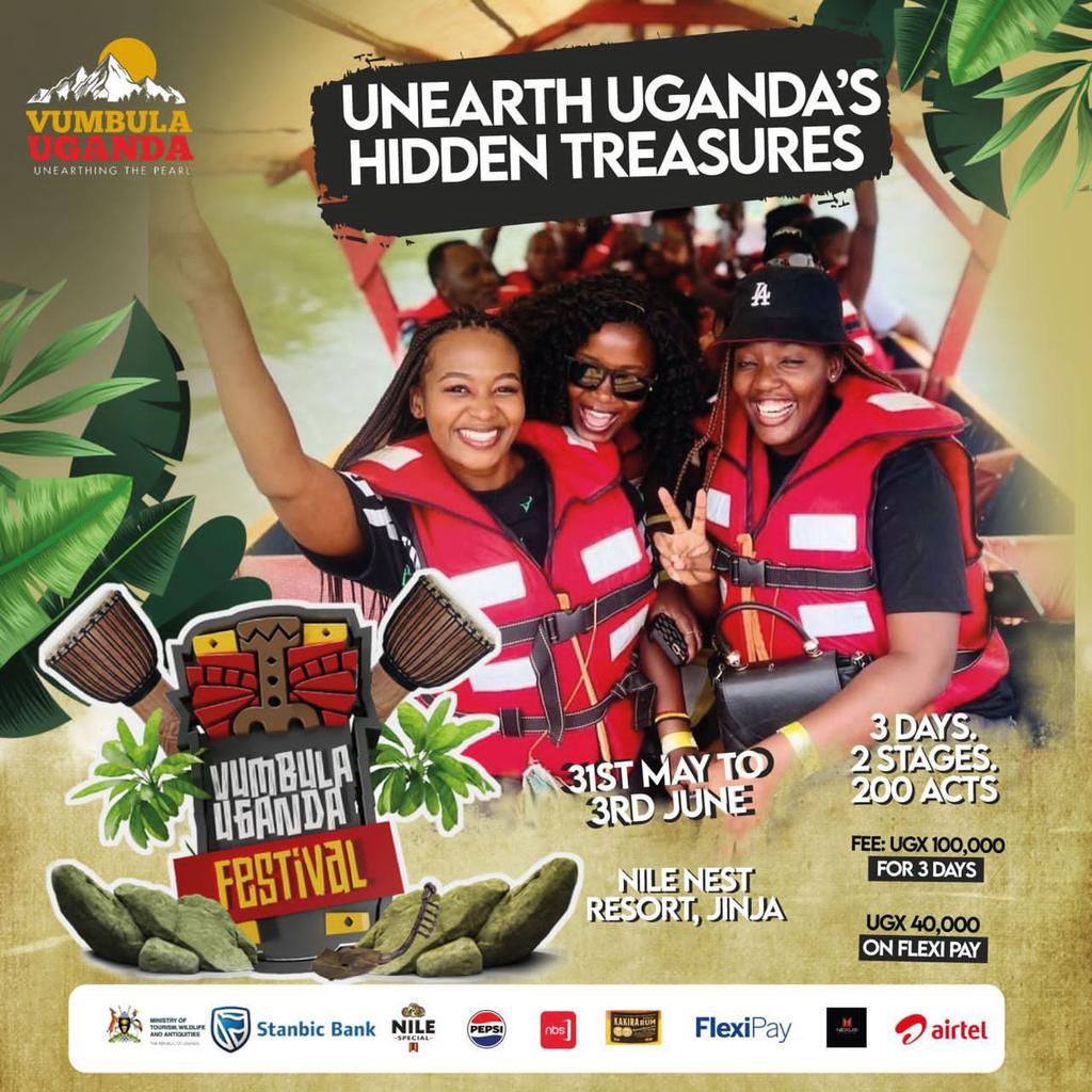 Unearth Uganda’s Unique Treasures from diverse landscapes to pristine rivers. 
Join us for #VumbulaUgandaFestival, a festival like no other and unlock the beauty of the Pearl of Africa. 

From 31st May-3rd June 2024